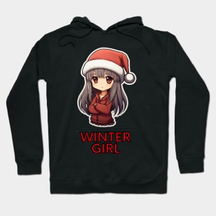 Winter Girl - Anime Girl Christmas Hoodie